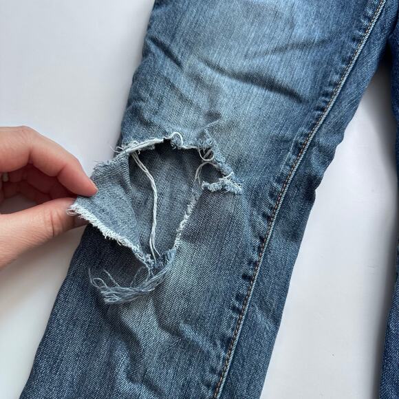 Gap Denim Overalls - Ripped Knee - Size Medium - Jean - Picture 3 of 6